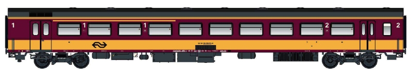LS Models LS44263 - H0 - Personenwagen ICR 1./2. Kl. Benelux, NS, Ep. VI